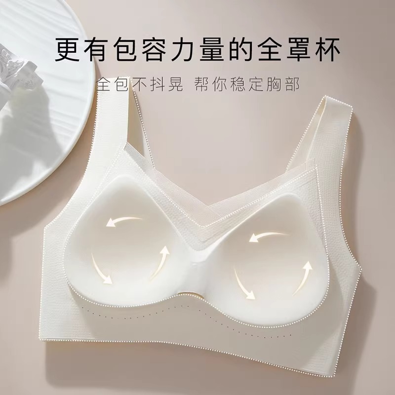 运动内衣女小胸聚拢薄款夏季收副乳防下垂无痕提拉上托背心式文胸 - 图1