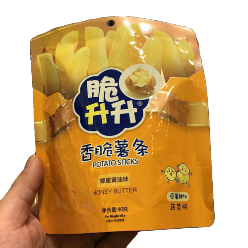 零食优选很忙脆升升香脆薯条蜂蜜黄油味原味儿童解馋点心40克包袋 - 图3