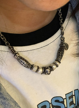 跋折罗藏地老珍珠项链