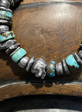 跋折罗VAJRA游牧复古美松银手链