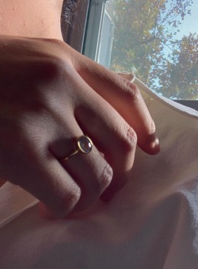 hssilver女开口戒指锆石