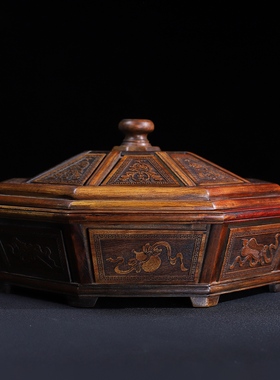 红木果盘客厅带盖水果盒