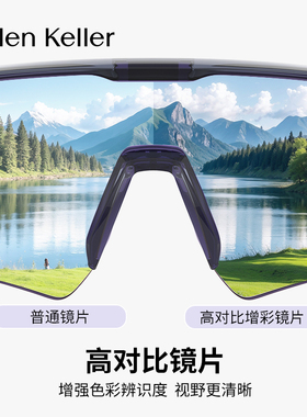 海伦凯勒新款户外骑行跑步登山镜男抗冲击防风沙墨镜高清女HK624