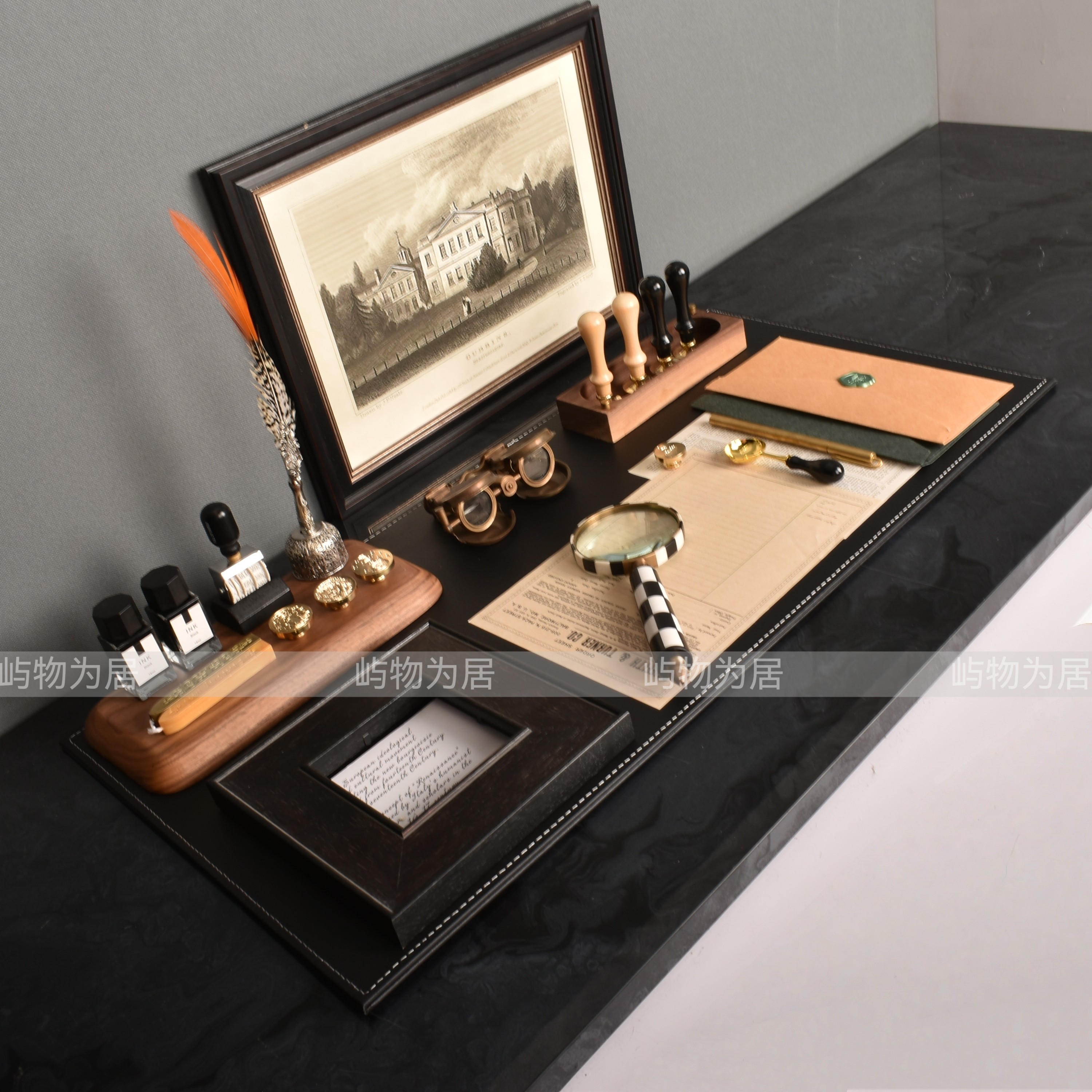 屿物为居 样板间架空层大长桌书房印章火漆主题陈设道具饰品摆件,淘宝优惠券,粉丝福利购,淘宝优惠卷