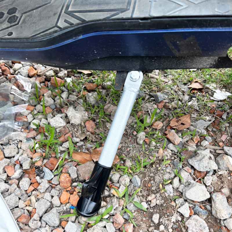 电动车通用脚撑支撑脚架边撑摩托车撑脚架电瓶车单撑侧撑偏支架 - 图2