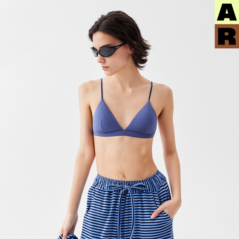 AR轻盈三角小软杯2025新款细肩带纯色比基尼内衣小胸美背薄款女,淘宝优惠券,粉丝福利购,淘宝优惠卷