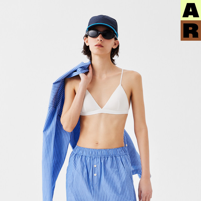 AR轻盈三角小软杯2025新款细肩带纯色比基尼内衣小胸美背薄款女,淘宝优惠券,粉丝福利购,淘宝优惠卷