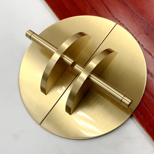 新中式柜门拉手仿古家具红木纯铜配件抽屉衣柜古典黄铜北欧门把手 - 图2