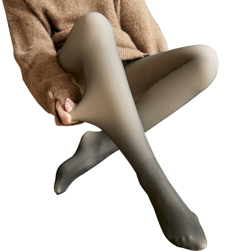 高腰空姐灰提臀加绒一体透肤连裤袜 洛俪娅舍打底裤