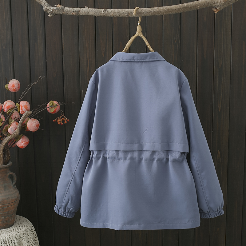 加肥加大女风衣200斤秋装2023新款胖mm抽绳收腰显瘦宽松休闲外套,淘宝优惠券,粉丝福利购,淘宝优惠卷