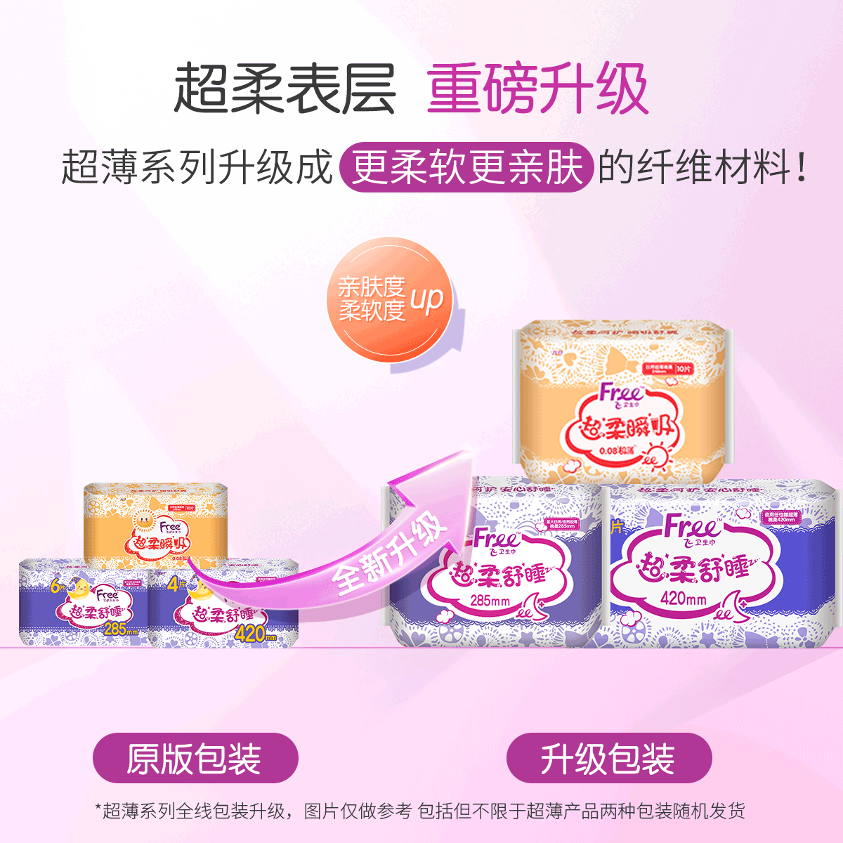 Free超薄衛生巾日夜組合裝姨媽巾少女薄款衛生巾7包_free旗艦店_洗護清潔劑_衛生巾_紙_香薰