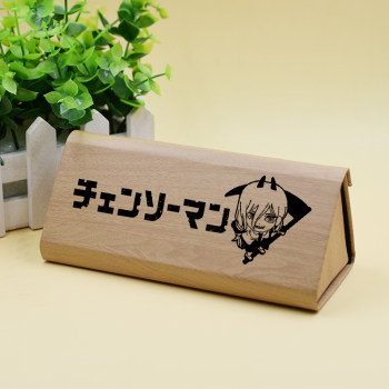 Chainsaw Man Glasses Case Dencibo Chitama Chima ເກມ Animation Peripheral Folding Storage Glasses Case Pen Case