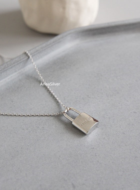 通体s925个性爱心短款冷淡风项链