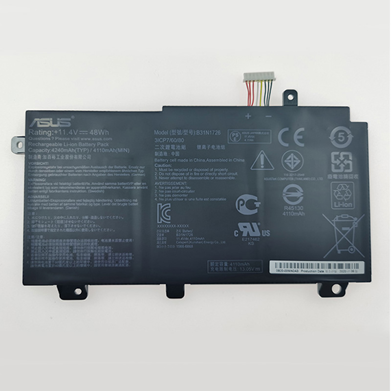 原装华硕ZX80G GE FX80GD GM FX86G F FM B31N1726 FX506L H电池 - 图0