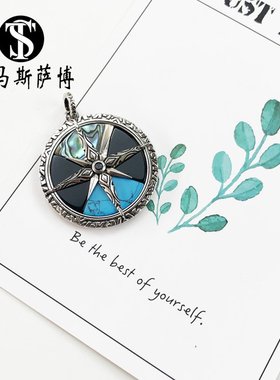 托马斯萨博神秘风罗盘纯银项链