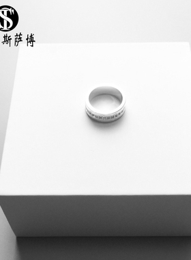 经典白钻戒指新款时尚简约银饰品女托马斯萨博外贸欧美首饰品