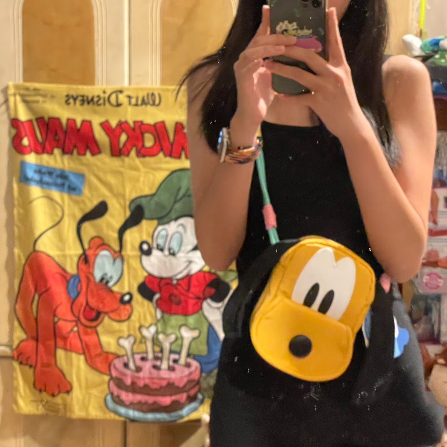 名创布鲁托95周年系列耳朵手提包单肩包斜挎包小狗公仔包女背包黄,淘宝优惠券,粉丝福利购,淘宝优惠卷