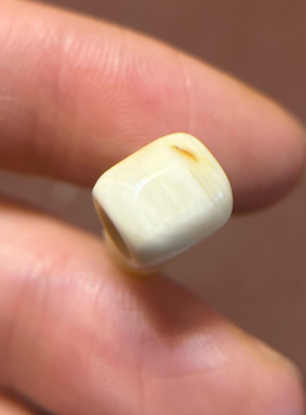 9mm藏式猛犸牙三通一体式小尺寸大孔道一物一图藏区回流藏传配饰