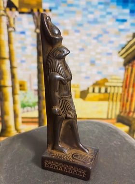 埃及卢克索产荷鲁斯神雕像摆件