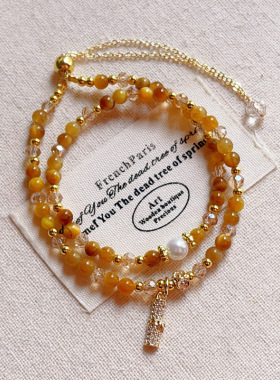 天然老蜡蜜蜡手链串珠