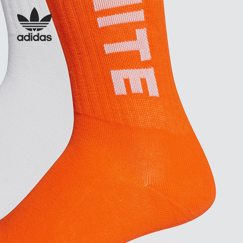 Adidas/阿迪达斯正品三叶草潮袜高筒男女通用运动健身袜 FS0085 - 图1