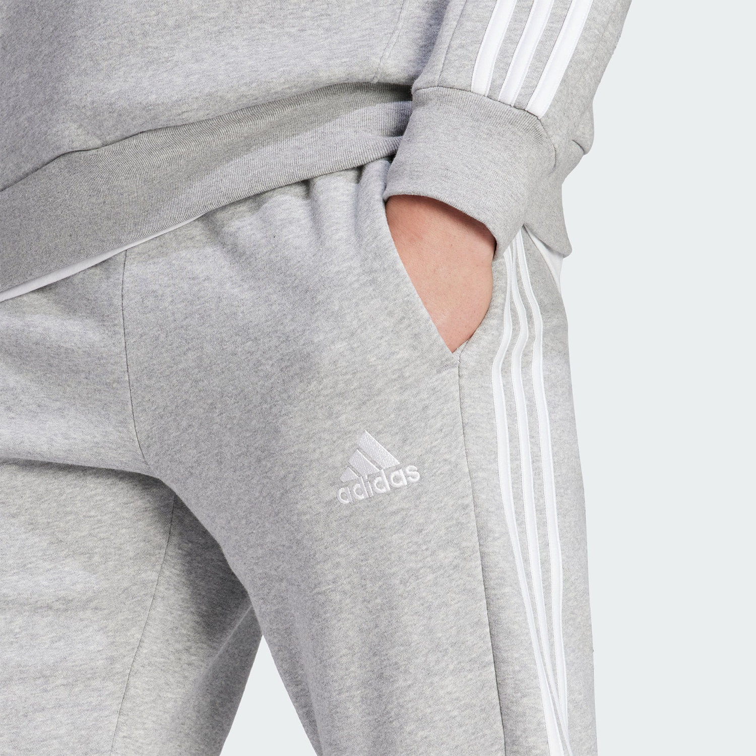 Adidas/阿迪达斯正品新款男子加绒保暖针织运动长裤IJ6494 - 图2