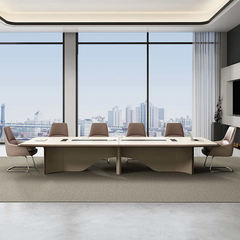 会议桌长桌简约现代办公室大型会议桌椅组合长条桌洽谈桌办公桌椅