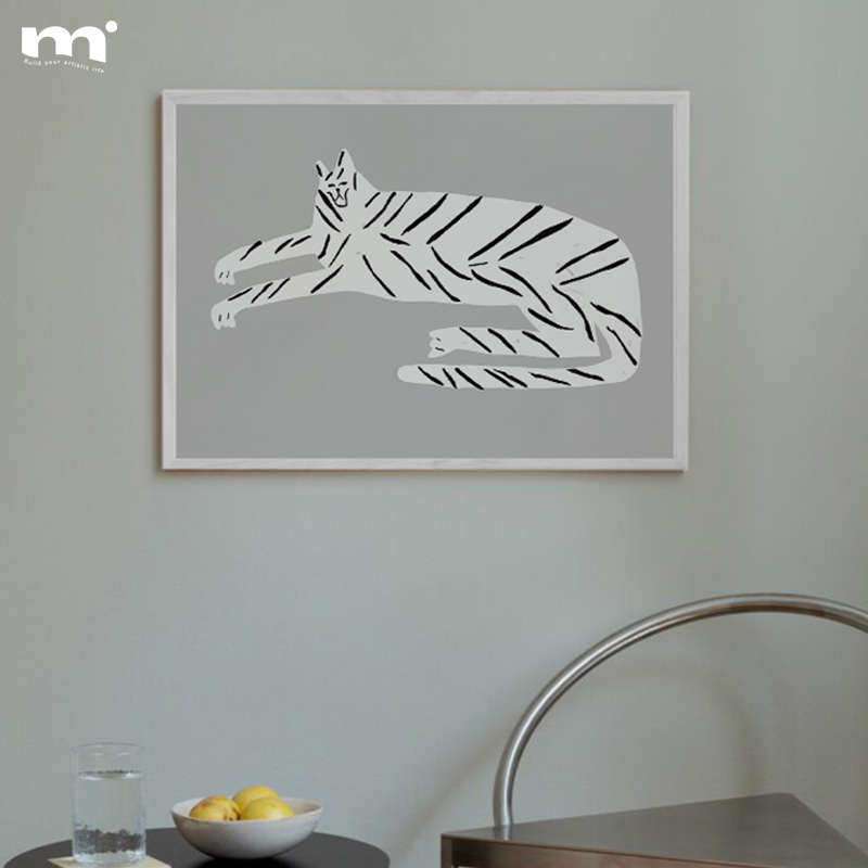 侘寂风客厅沙发背景墙挂画抽象艺术动物画极简北欧风墙面装饰壁画,淘宝优惠券,粉丝福利购,淘宝优惠卷