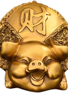 铜猪摆件纯铜财富对金酒柜客厅吉祥猪福门店桌面猪猪猪装饰品生肖