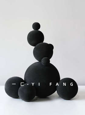 一匚现代简约抽象蓝色客厅摆件电视柜创意售楼处雕塑泡泡样板间