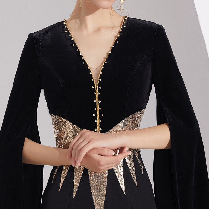 创意狐高端质感小晚礼服女宴会法式年会平时可穿显瘦鱼尾礼服裙子