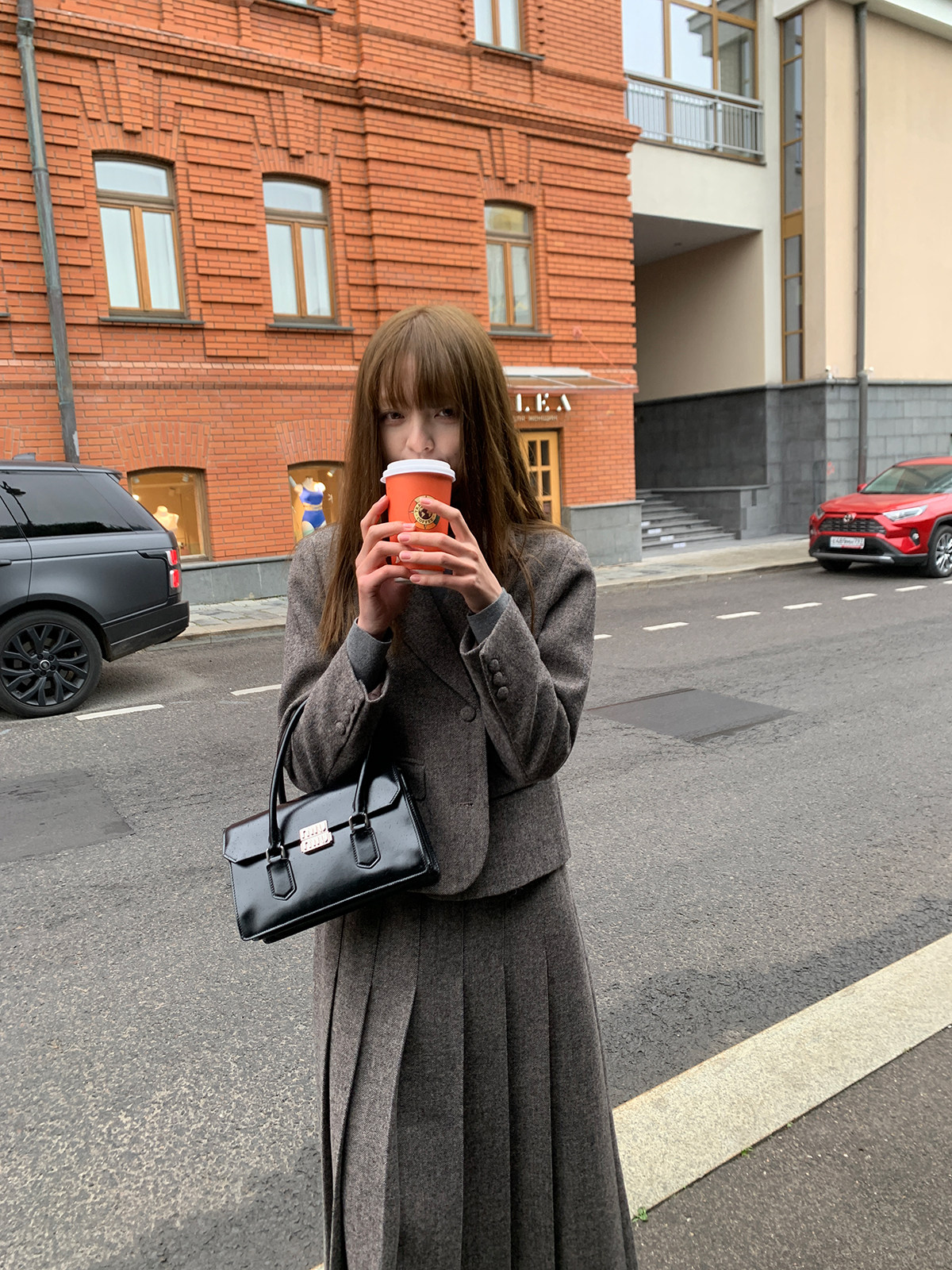 KERNEL COSMOS 蒙纳士图书馆 人字纹羊毛西装两件套百褶裙套装,淘宝优惠券,粉丝福利购,淘宝优惠卷