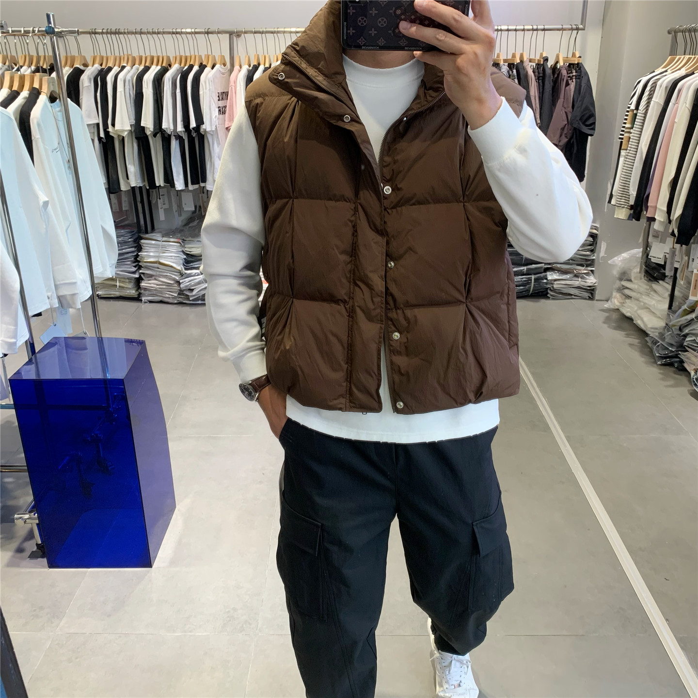 户外工装高品质鸭绒立领羽绒马甲2025冬季男士外穿加厚保暖背心潮 - 图2