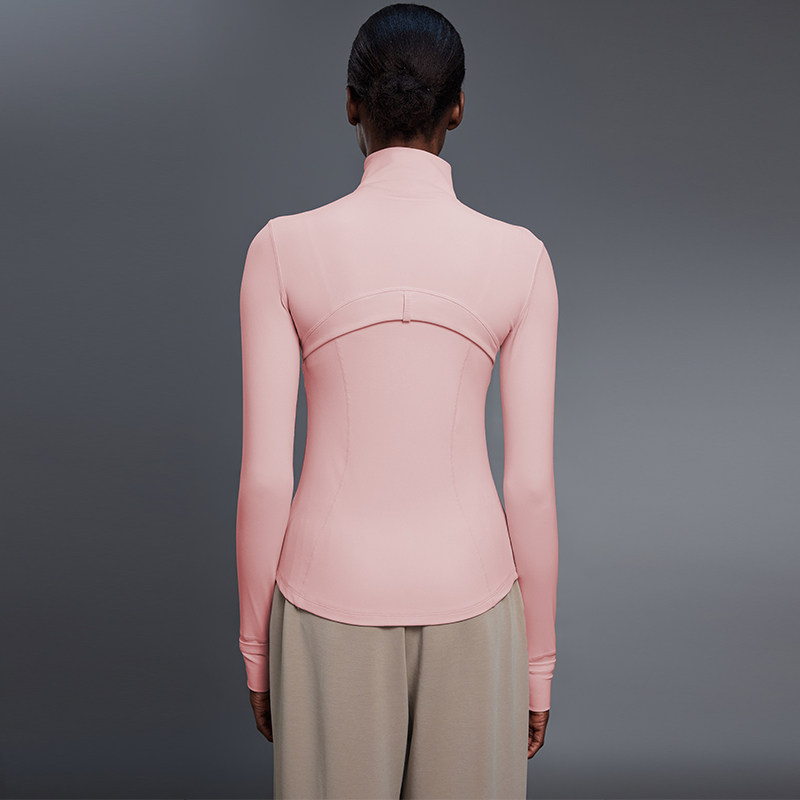 防风立领瑜伽服夹克女裸感拉链开衫修身显瘦户外骑行跑步健身外套,淘宝优惠券,粉丝福利购,淘宝优惠卷