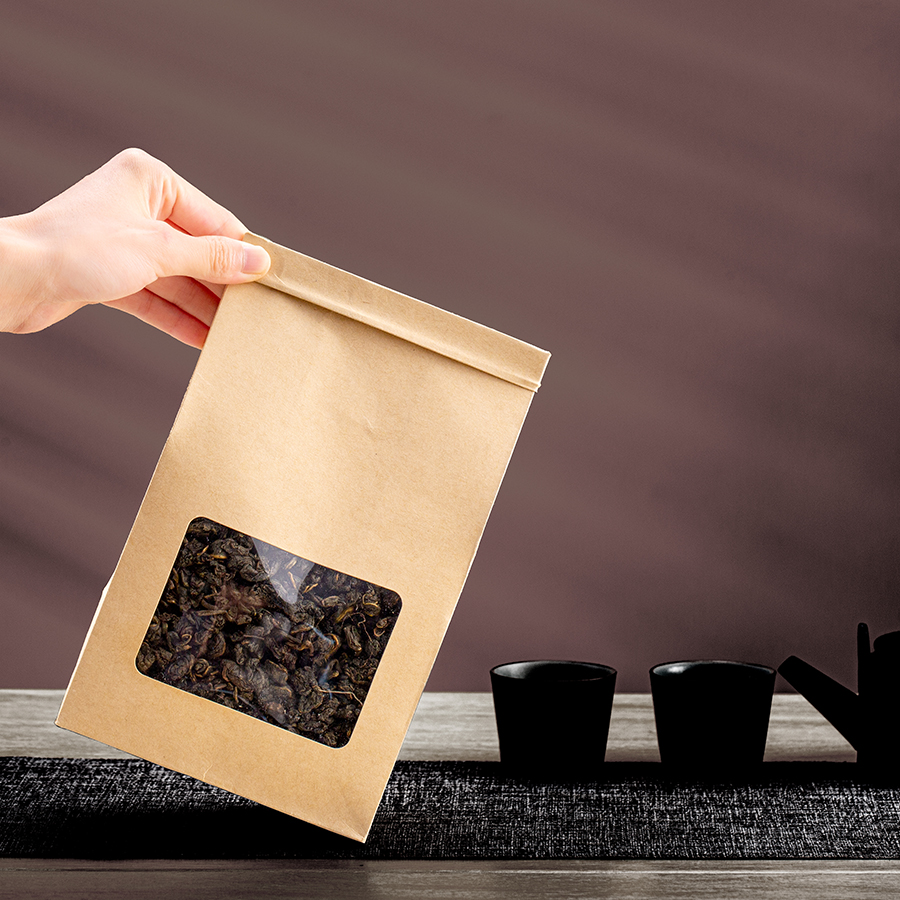 牛皮纸袋铁丝铝箔白茶密封防潮伴手礼特产普洱开窗茶叶包装自封袋,淘宝优惠券,粉丝福利购,淘宝优惠卷