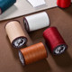 DIY手工皮具工具 0.65mm圆蜡线3股编织 皮革手缝线涤纶可烧结20色