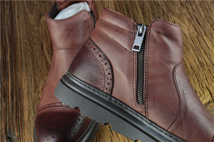广州手工复古男皮靴捡漏头层牛皮高端欧式缝线马丁靴男鞋高帮皮鞋,淘宝优惠券,粉丝福利购,淘宝优惠卷