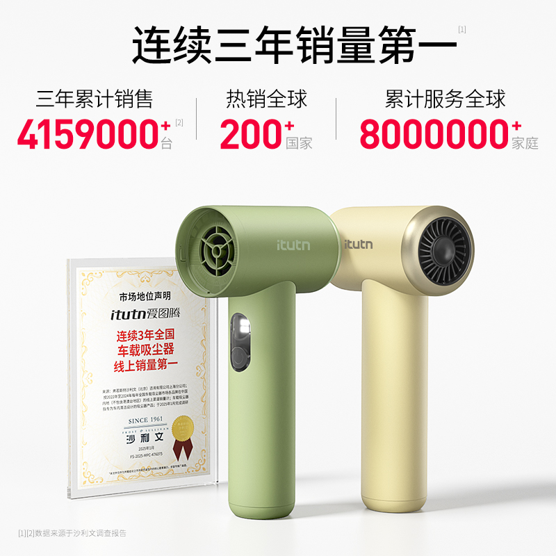 itutn爱图腾车载吸尘器车用L8家用无线小型手持迷你吹吸机大吸力