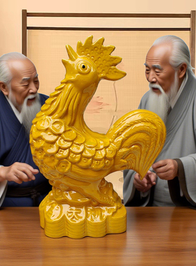 陶瓷公鸡摆件家居客厅装饰