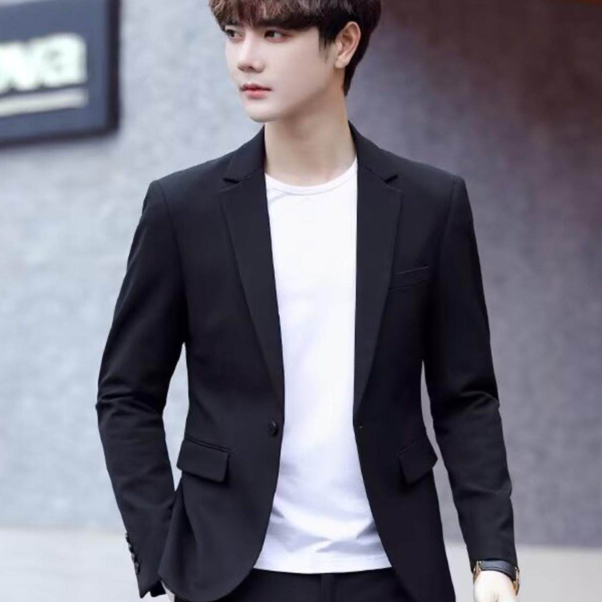 深灰色垫肩西装男平驳领修身外套职业正装婚礼面试小西服休闲便服,淘宝优惠券,粉丝福利购,淘宝优惠卷