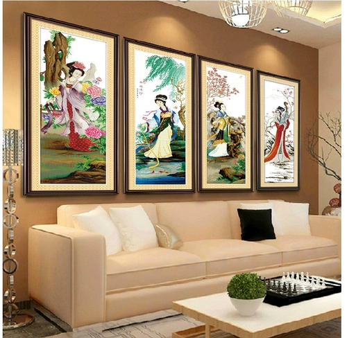 Древние знаменитые картины Cross Stitch 2025 Новый стиль четыре красавица классические фигуры гостиная большой древний стиль дома в китайском стиле