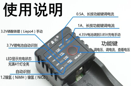 18650充电器 26650 5号7号锂电铁锂镍氢充电器 多功能移动电源盒 - 图1