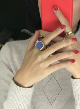 法式玫瑰金时尚个性风情侣戒指