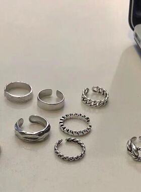 纯银手工韩国ins网红夸张戒指