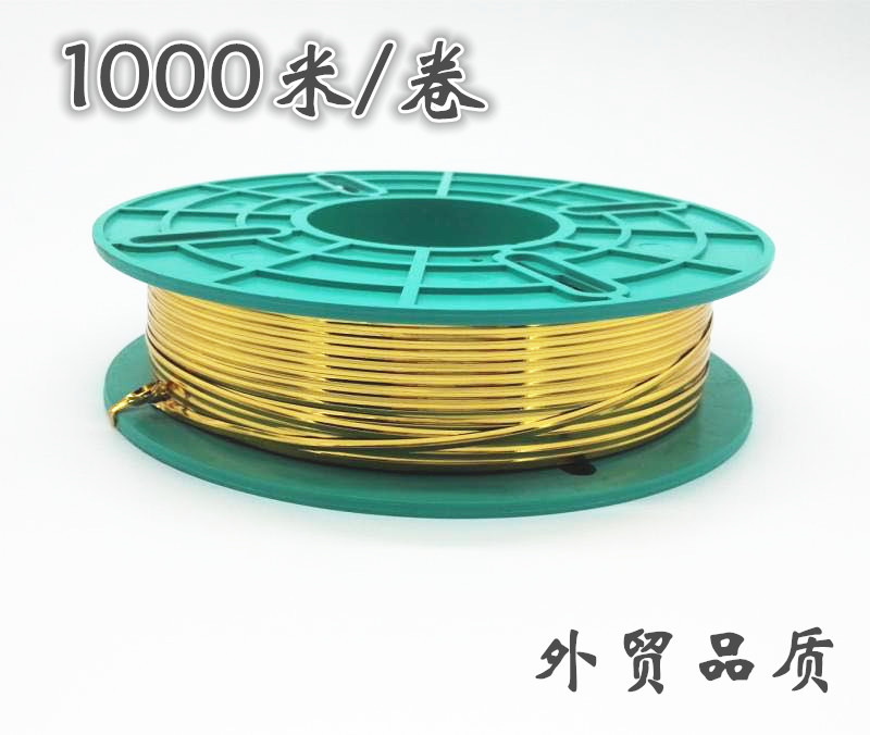 1000米机打扎丝金色银色扎带电缆捆扎线铁丝包封口绳面包食品包邮 - 图0