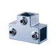 20 30 40mm square tube connectors without welding 25 galvanized square tube tee four-way elbow fixing fastener