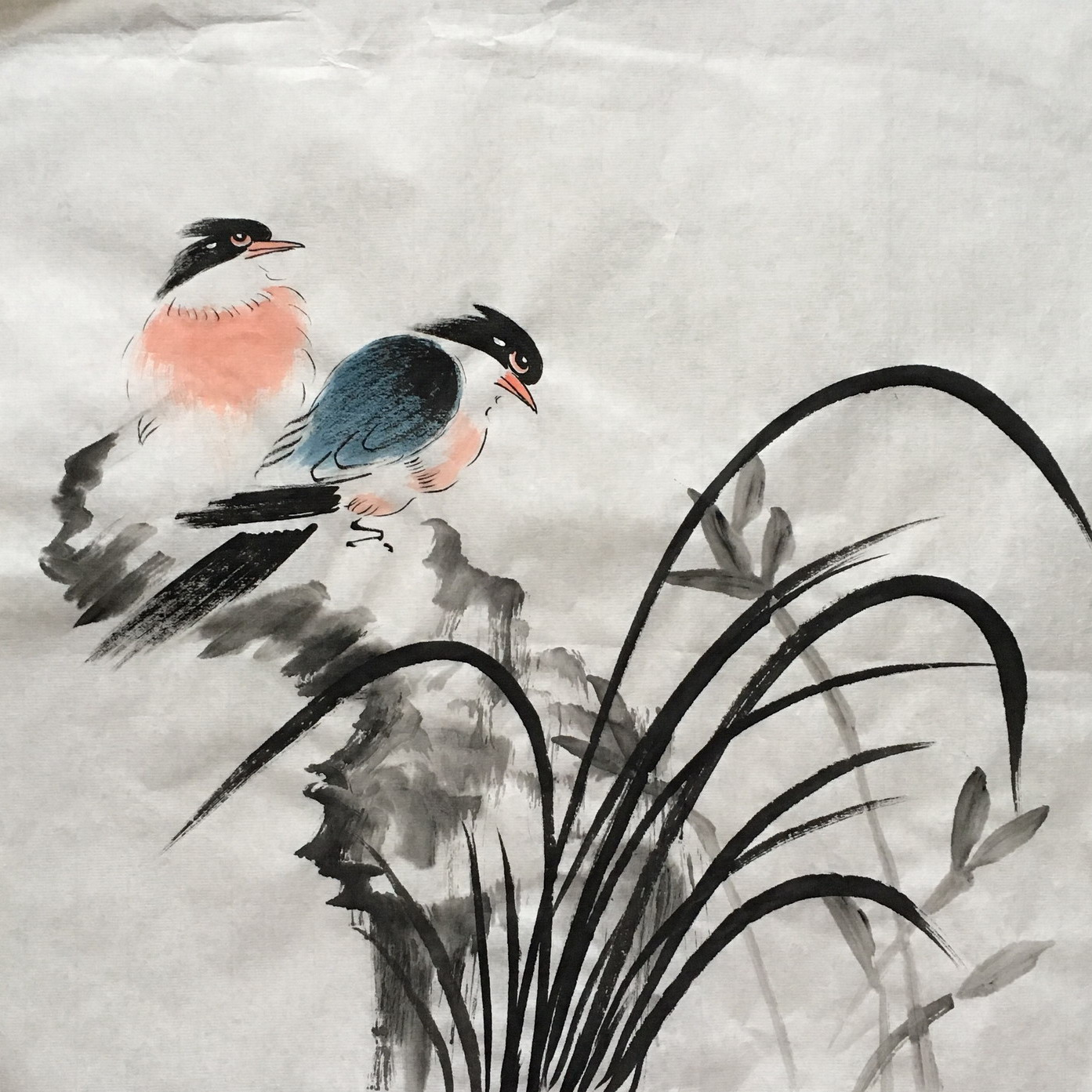 荷花水墨花鸟画国画作品客厅背景墙装饰挂画特价手工小品画E91-11 - 图3