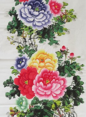 宝墨轩手工国画花鸟牡丹花挂画客厅玄关装饰画四尺中式特价E38-3