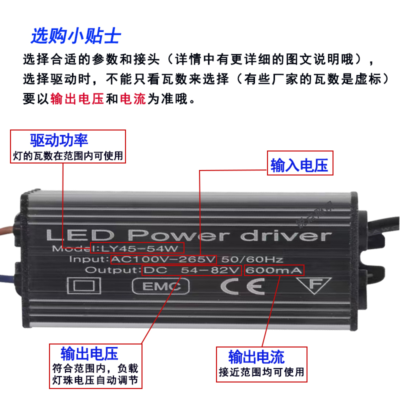 LED防水驱动电源器厨卫灯投光灯集成吊顶灯变压器整镇流器防潮 - 图2