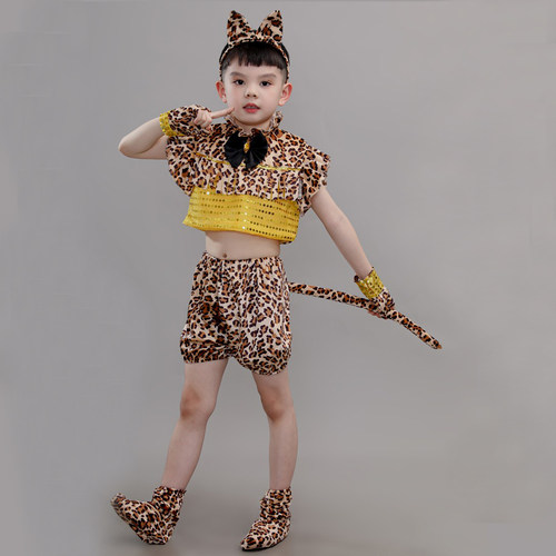 爱跳舞的小怪兽演出服儿童猫咪表演服三只小猫小老虎幼儿园舞蹈服 - 图3